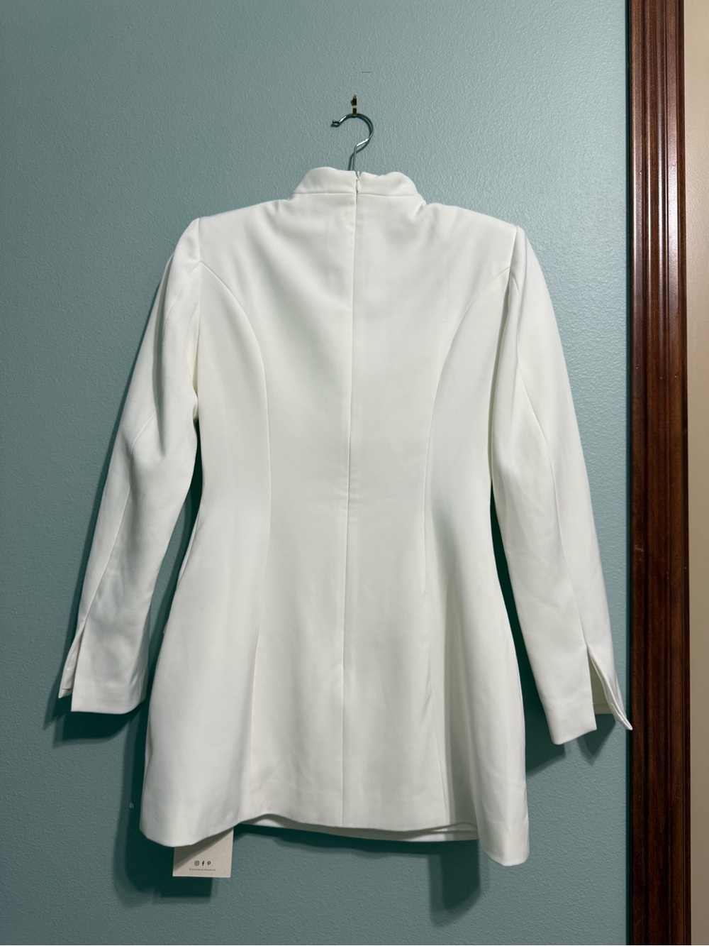Mew Mews Hornfels Single Breasted Blazer Mini Dress in White Small - Picture 7 of 14